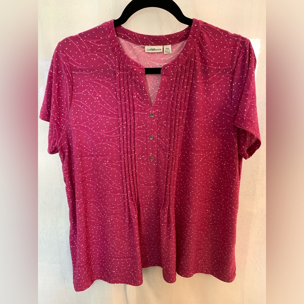 Croft & Barrow Burgandy Top, PXL
